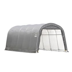 Garage souple gris en toile imperméable 22,57m² Round-Top ShelterLogic