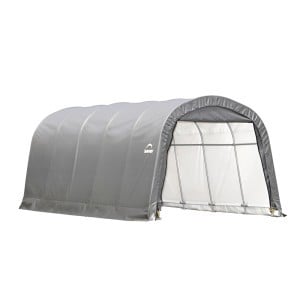 Garage souple gris en toile imperméable 22,57m² Round-Top ShelterLogic