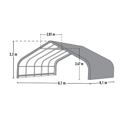Tente de pâturage verte en toile imperméable 40,9m² Run-In-Shed ShelterLogic