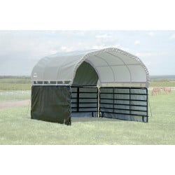 Habillage vert en toile imperméable pour enclos pour chevaux ShelterLogic