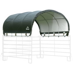 Toit vert en toile imperméable pour enclos pour chevaux ShelterLogic