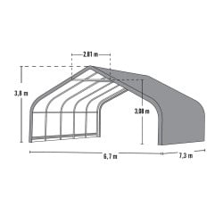 Tente de pâturage verte en toile imperméable 49,6m² Run-In-Shed ShelterLogic