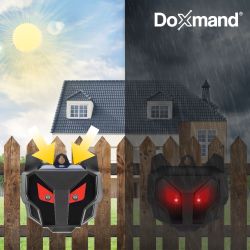 Répulsif solaire pour animaux avec lumières clignotantes LED rouges Doxmand – 2 pièces