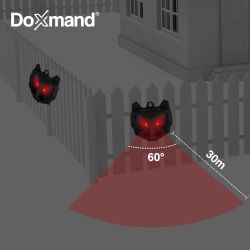 Répulsif solaire pour animaux avec lumières clignotantes LED rouges Doxmand – 2 pièces