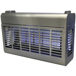 Désinsectiseur LED AGR14 - 80 m², inox, IP54 avec tubes anti-éclats