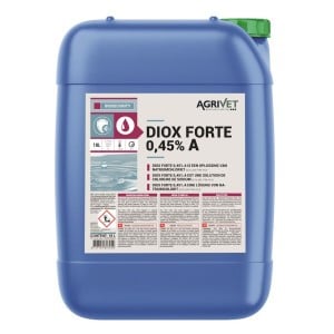 Désinfectant à 2 composants Diox Forte 0,45% A Agrivet - Bidon 18 Litres