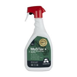 Répulsif Mustav+ Armosa, spécial traite (pyrèthre +citriodiol) - Vaporisateur 1 Litre
