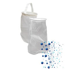 Poche de filtration monofilament QUALIPOCHE M - taille 10 - 300µm - anneau torique en acier inoxydable Quali-filtres