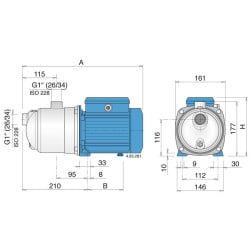 Pompe multicellulaire MXPM 204P MONO Calpeda