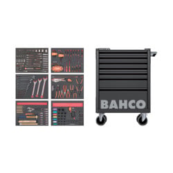 Servante 1472 - 6 tiroirs noirs - 243 outils Bahco