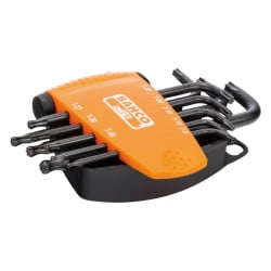 Jeu de clés mâles torx tête sphérique - finition phosphatée - 8 pièces Bahco