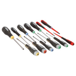 Jeu tournevis Ergo, fente, ph, pz, torx - 13 pièces Bahco