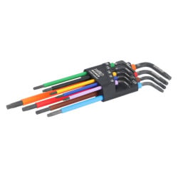 Jeu de clés mâles Torx longues, couleur, tête sphérique - 9 pièces Bahco