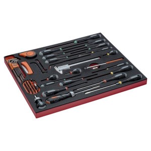 Kit d'outils de mesure et tournevis, module mousse 3/3 Fit&Go - 66 pcs Bahco