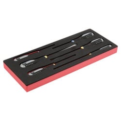 Jeu tournevis, vis à fente/Pozidriv, module mousse 1/3 Fit&Go - 6 pcs Bahco