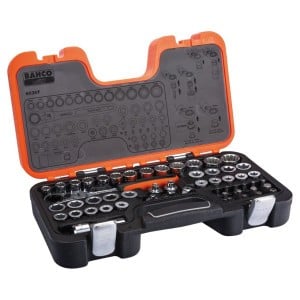 Coffret de douilles traversantes - 53 pièces Bahco