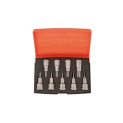 Jeu de 9 douilles courtes 1/2 torx de 20 à 60 Bahco