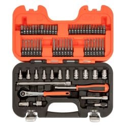 Coffret de douilles 1/4'' - 65 pièces cliquet tête fine Bahco