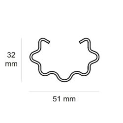 Piquet Vigne Intermédiaire Encoches LONNEO E01 Galva Z275 épaisseur 1,5mm Longueur 1m80