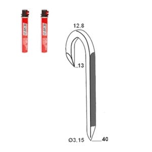 Pack 2000 demi-crampillons 3,15x40/13 Alsafix, avec 2 cartouches de gaz rouge 80 ml