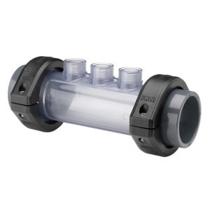 Collecteur porte sonde transparent 3 sorties PN6