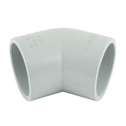 Coude 45° PVC femelle à coller - Chaleur - Pression PN16