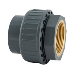 Raccord union mixte taraudé PVC / laiton FxF Pression PN16