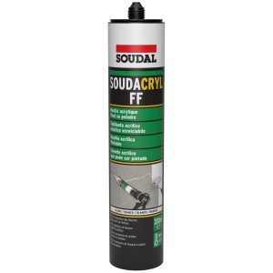 Mastic acrylique SOUDACRYL FF 300 ML Soudal - Blanc, vendu par 12