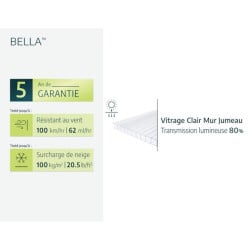 Serre de jardin Bella Argent Canopia