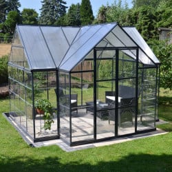 Chalet-serre de jardin Victory Orangerie 11.1m² Grise Canopia