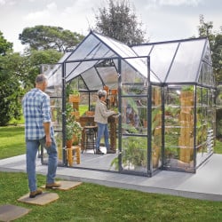 Chalet-serre de jardin Victory Orangerie 11.1m² Grise Canopia