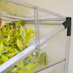 Serre de jardin adossée Lean To 0.8 m² Argent Canopia