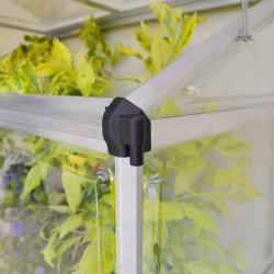 Serre de jardin adossée Lean To 0.8 m² Argent Canopia