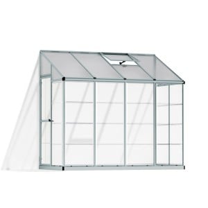 Serre de jardin adossée Lean To 3m² Argent Canopia