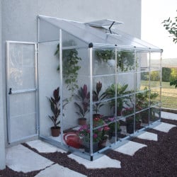 Serre de jardin adossée Lean To 3m² Argent Canopia