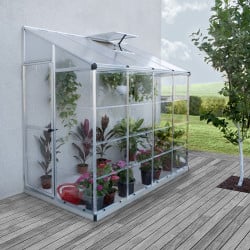Serre de jardin adossée Lean To 3m² Argent Canopia