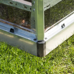 Serre de jardin adossée Lean To 3m² Argent Canopia