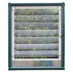 Lucarne latérale manuelle Canopia pour serre de jardin argent
