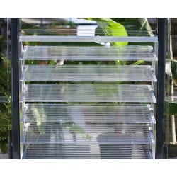 Lucarne latérale manuelle Canopia pour serre de jardin verte