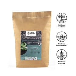 Biochar mycorhizé Trilis Terra fertilis - Granulométrie 2-4 mm, 5 et 10 kg