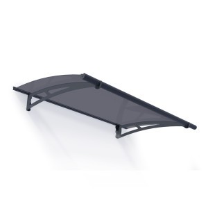 Auvent de porte Aquila en kit Canopia - vitrage gris solaire
