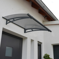 Auvent de porte Aquila en kit Canopia - vitrage gris solaire