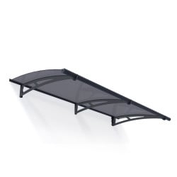 Auvent de porte Aquila en kit Canopia - vitrage gris solaire