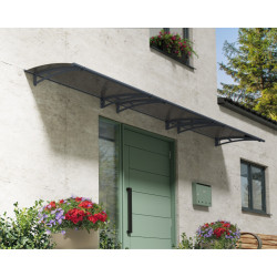 Auvent de porte Aquila en kit Canopia - vitrage gris solaire