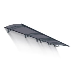 Auvent de porte Aquila en kit Canopia - vitrage gris solaire