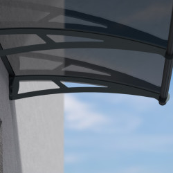 Auvent de porte Aquila en kit Canopia - vitrage gris solaire