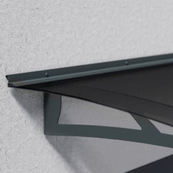 Auvent de porte Aquila en kit Canopia - vitrage gris solaire