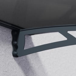 Auvent de porte Aquila en kit Canopia - vitrage gris solaire