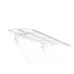 Marquise de porte Bordeaux Canopia - Vitrage transparent