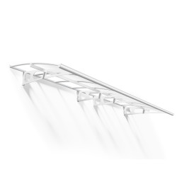 Marquise de porte Bordeaux Canopia - Vitrage transparent